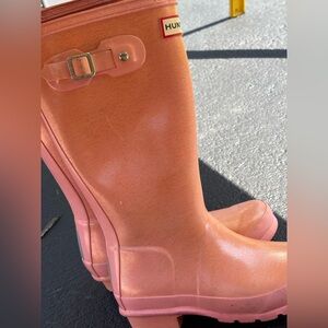 Hunter Pink Shimmer Girl’s Boots Size 2